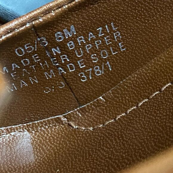 Vintage Franco Sarto - Square Toe Leather Pumps Loafers - size 8 - Picture 9 of 10